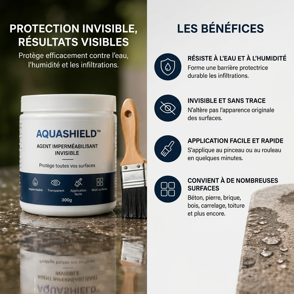 AquaShield - Bénéfices protection invisible résultats visibles