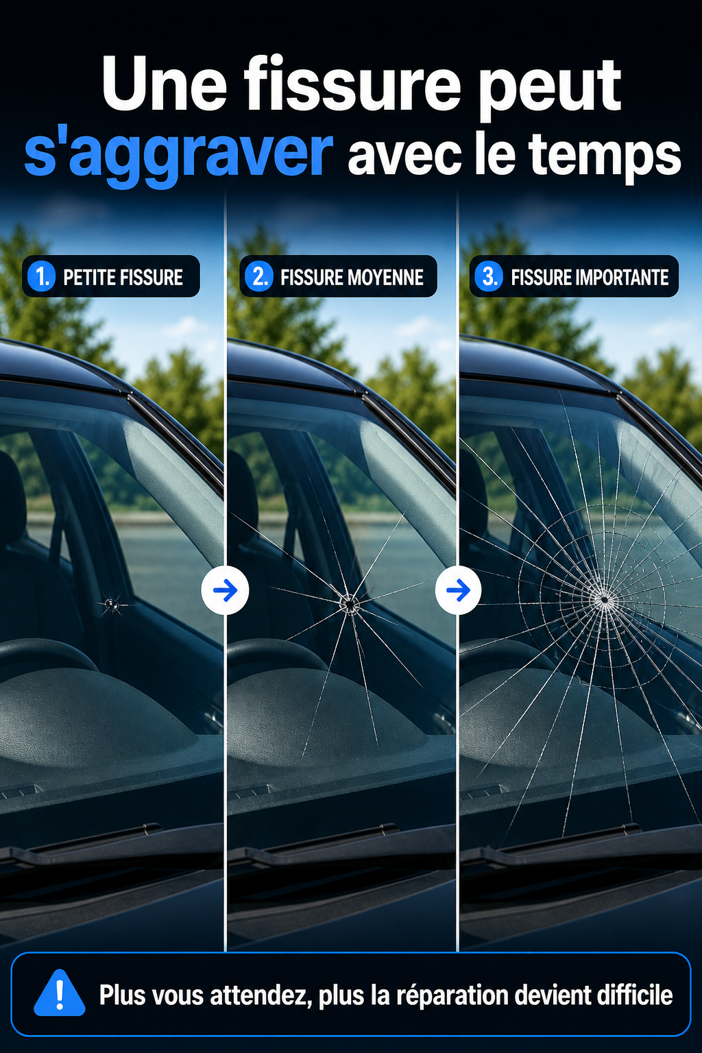 GlassFix™ – Kit de réparation pour petits impacts de pare-brise