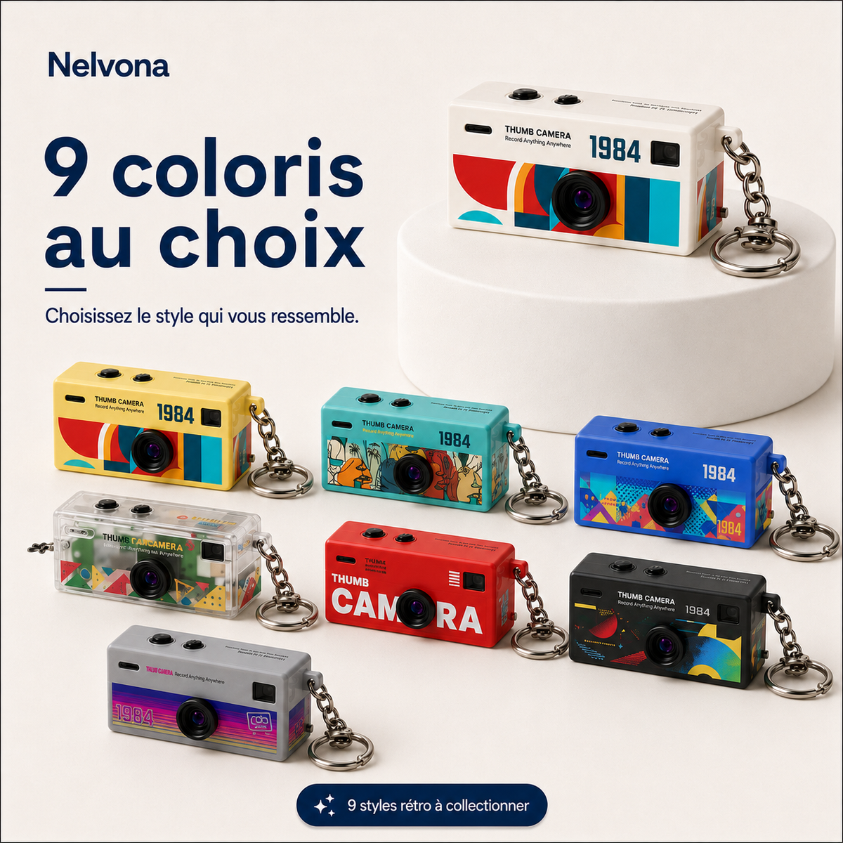 RetroSnap™ – Mini appareil photo rétro porte-clés 1080P