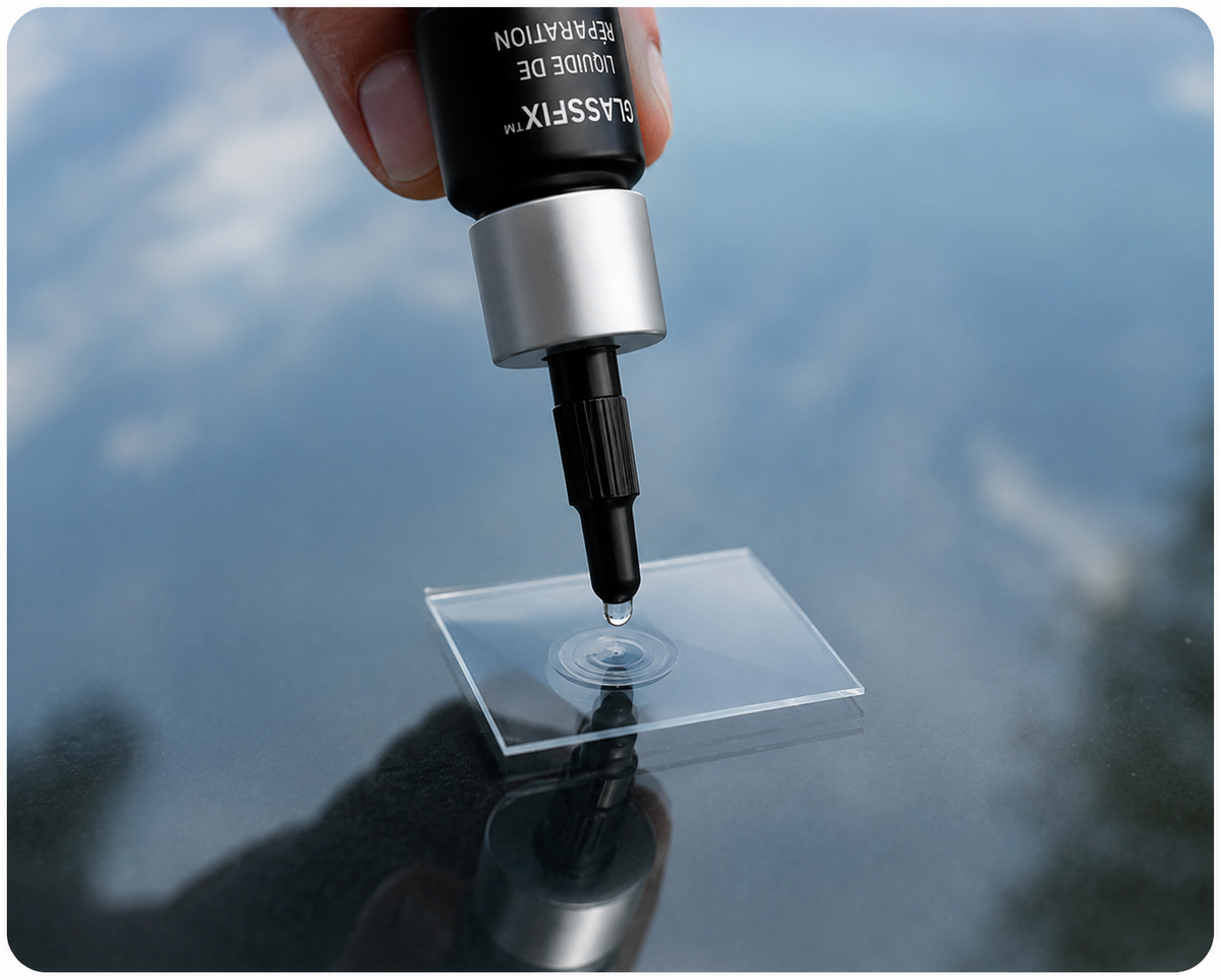 GlassFix™ – Kit de réparation pour petits impacts de pare-brise