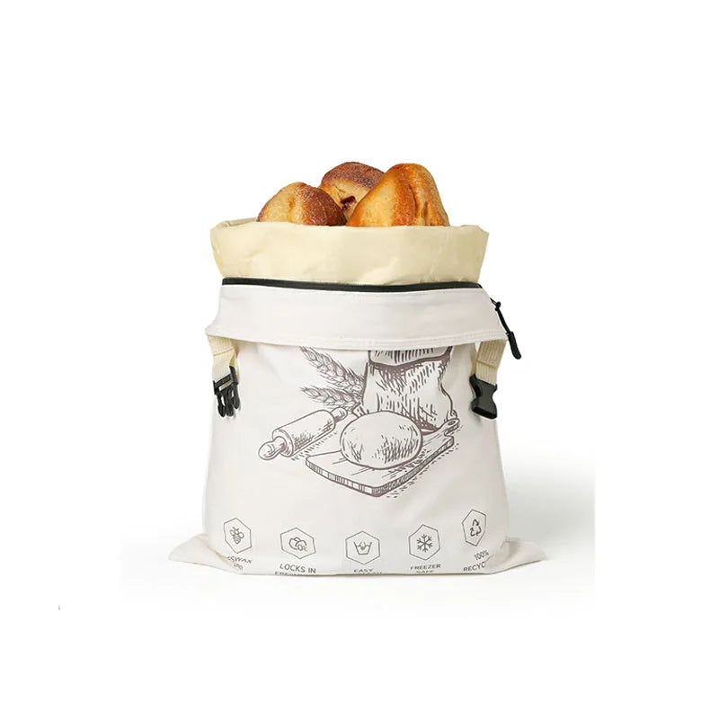 BeeBread™ – Sac à pain réutilisable en coton et cire d’abeille