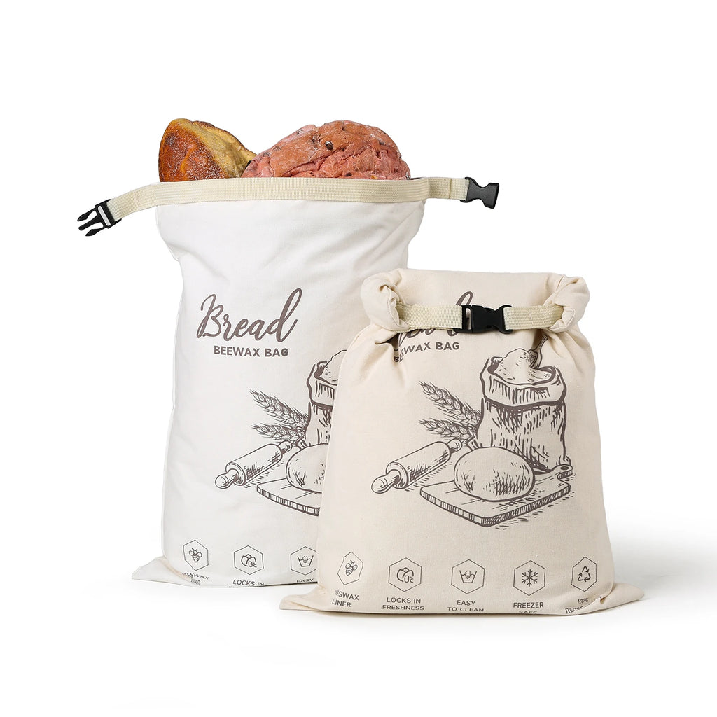 BeeBread™ – Sac à pain réutilisable en coton et cire d’abeille