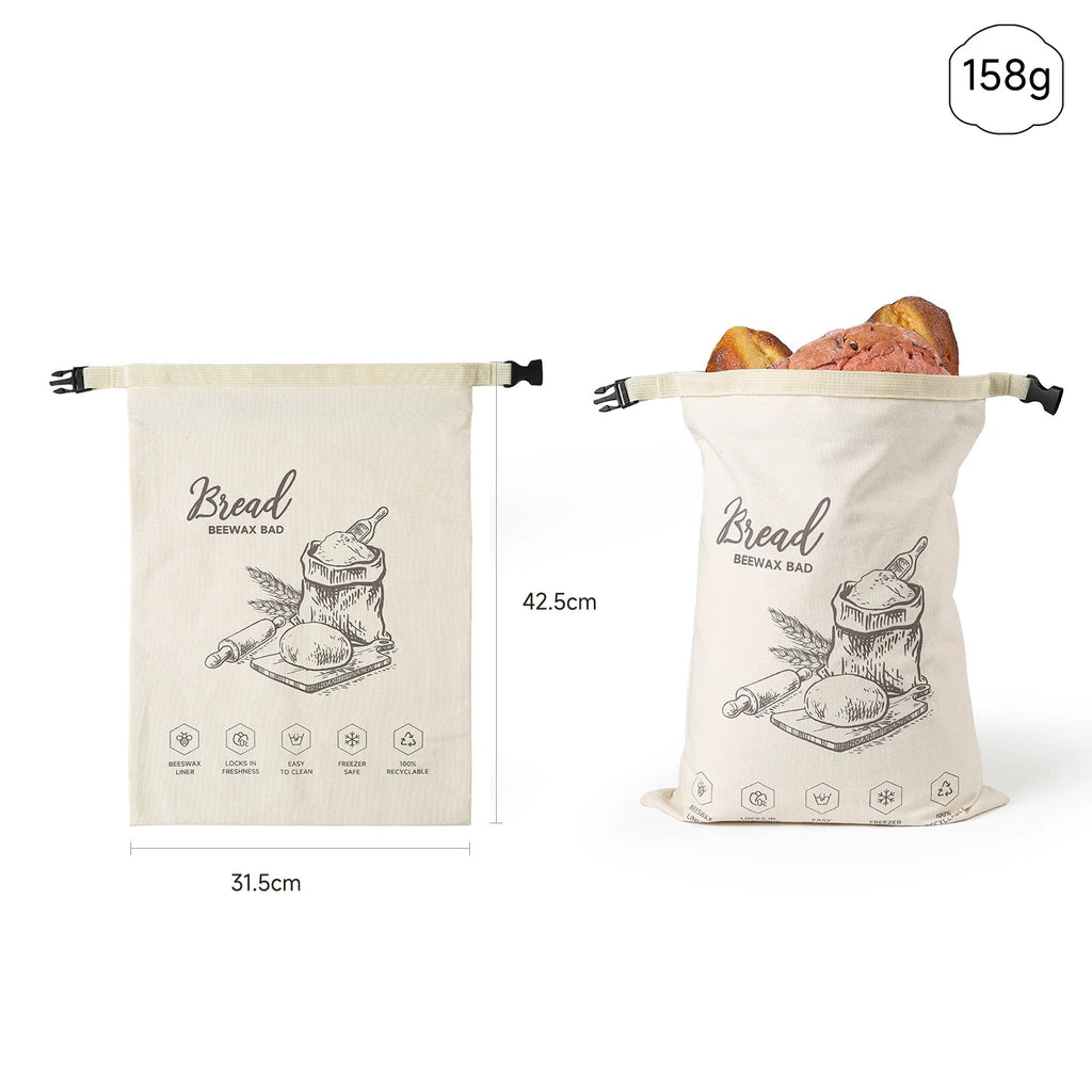 BeeBread™ – Sac à pain réutilisable en coton et cire d’abeille