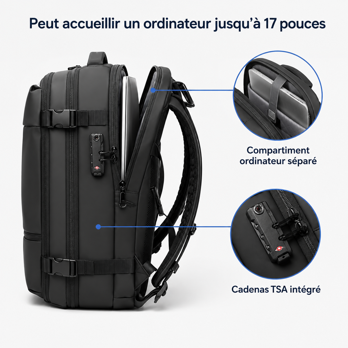 Sac à dos de compression sous vide – Format cabine