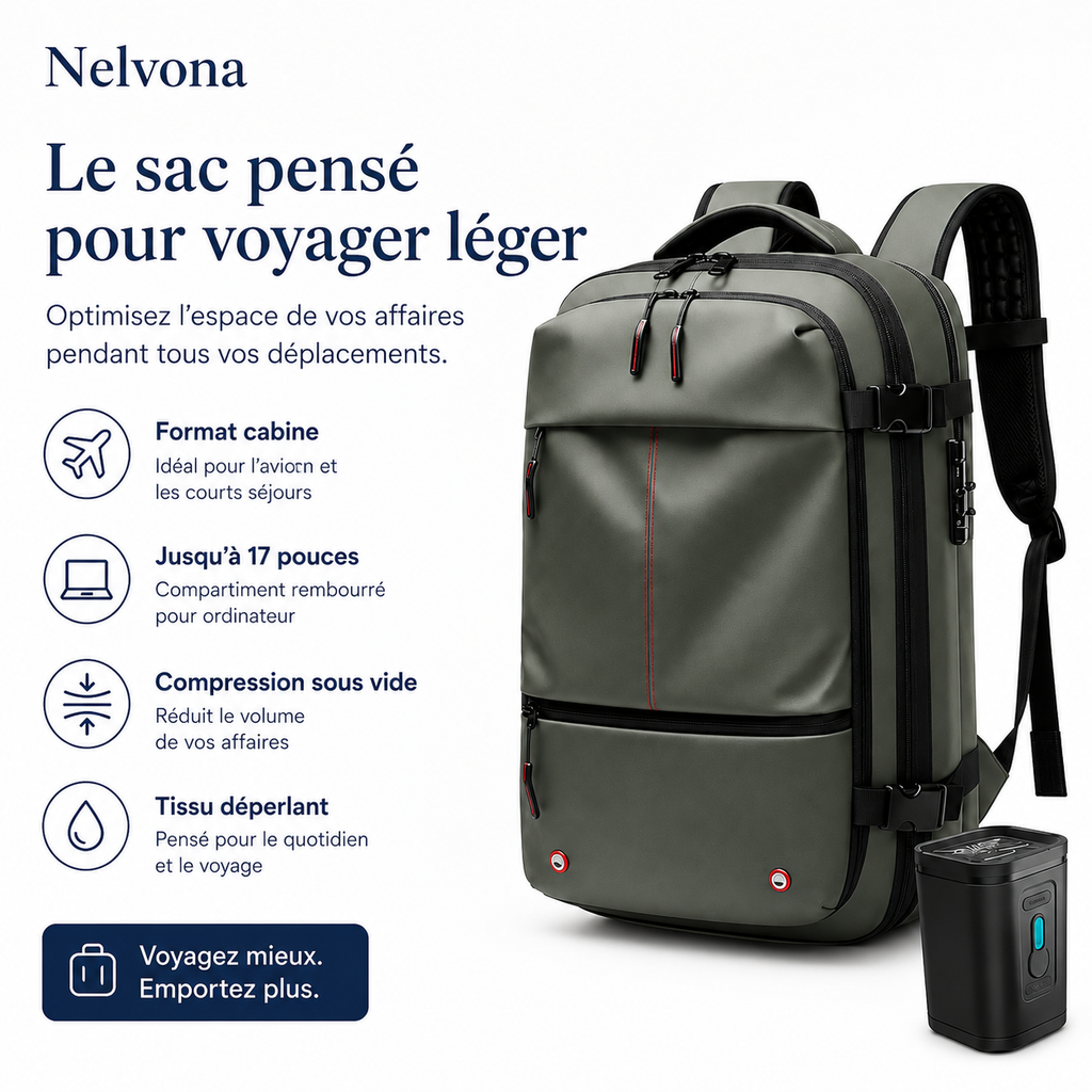 Sac à dos de compression sous vide – Format cabine